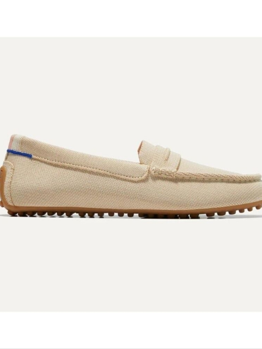Rothys The Driving Loafers Womens Size 9.5 Cream Knit Flats Moccasin - Picture 9 of 11